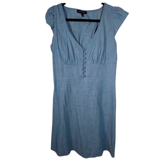 Banana Republic Light Blue Denim Mini Dress Size 6 - Picture 4 of 9